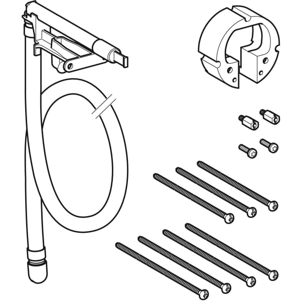 Geberit Verlängerungsset für WT-Armaturen Wandmontage, mit UP-Funktionsbox