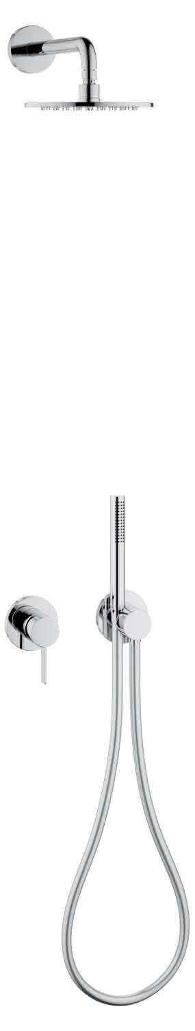 KEUCO Brause-Set 3 IXMO Sets 59603, EHM, 2 Verbraucher, rund, verchromt