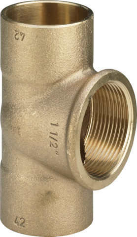 Viega T-Stück 94130G in 28mm x Rp1 x 28mm Rotguss