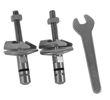 Duravit Scharnier-Set für WC-Sitz mit/ohne Absenkautomatik, Edelstahl, 0061771000
