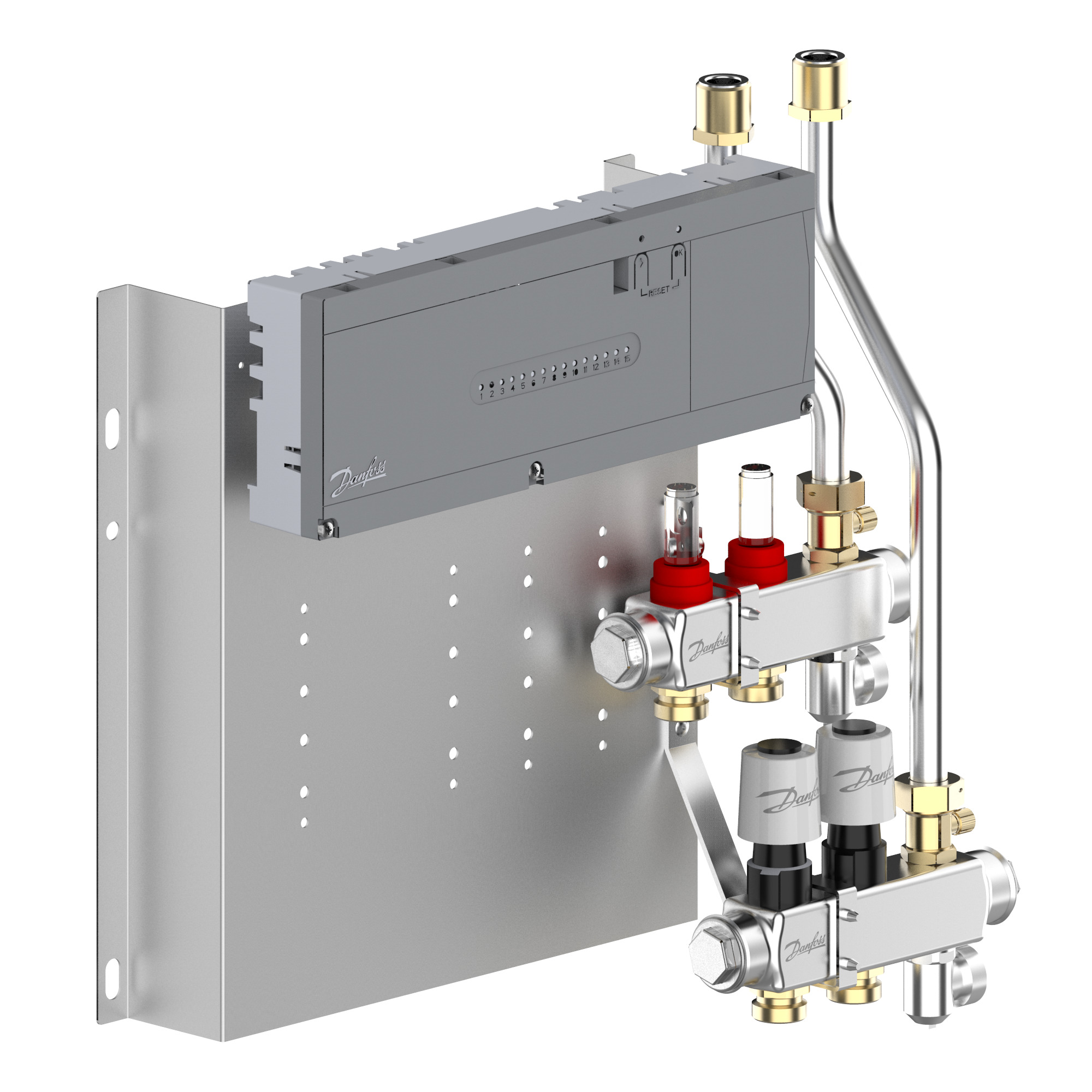 Danfoss Heizkreisverteiler Typ SGCi 2 HK u. Icon2 Hauptregler, TWA-A 230V