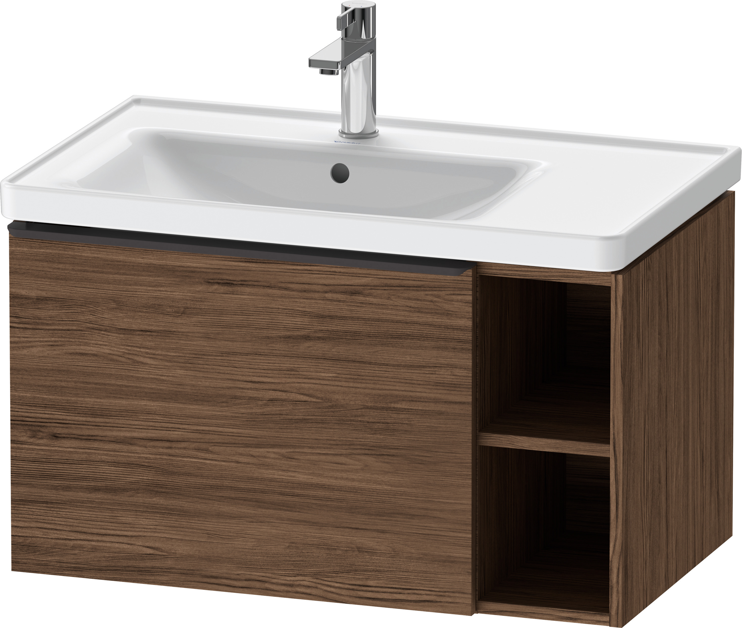 Duravit D-Neo WTU,Wdh,AZ:1,Fä.RE:2,Gr:Dia Sch 784x452x440mm,Nussbaum Dunkel Matt,Dekor