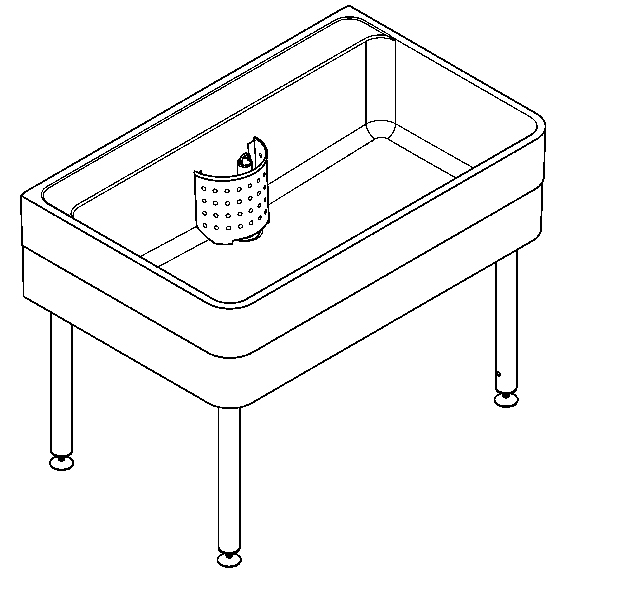 AR Werkraumbecken, SIRIUS, MIRANIT, 1100x800x700 mm, Unterbau