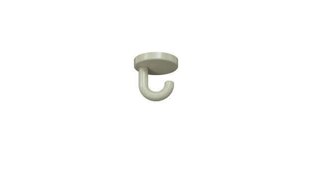 HEWI Haken Ser 477, d:40mm, als Unterkopfhaken reinweiß