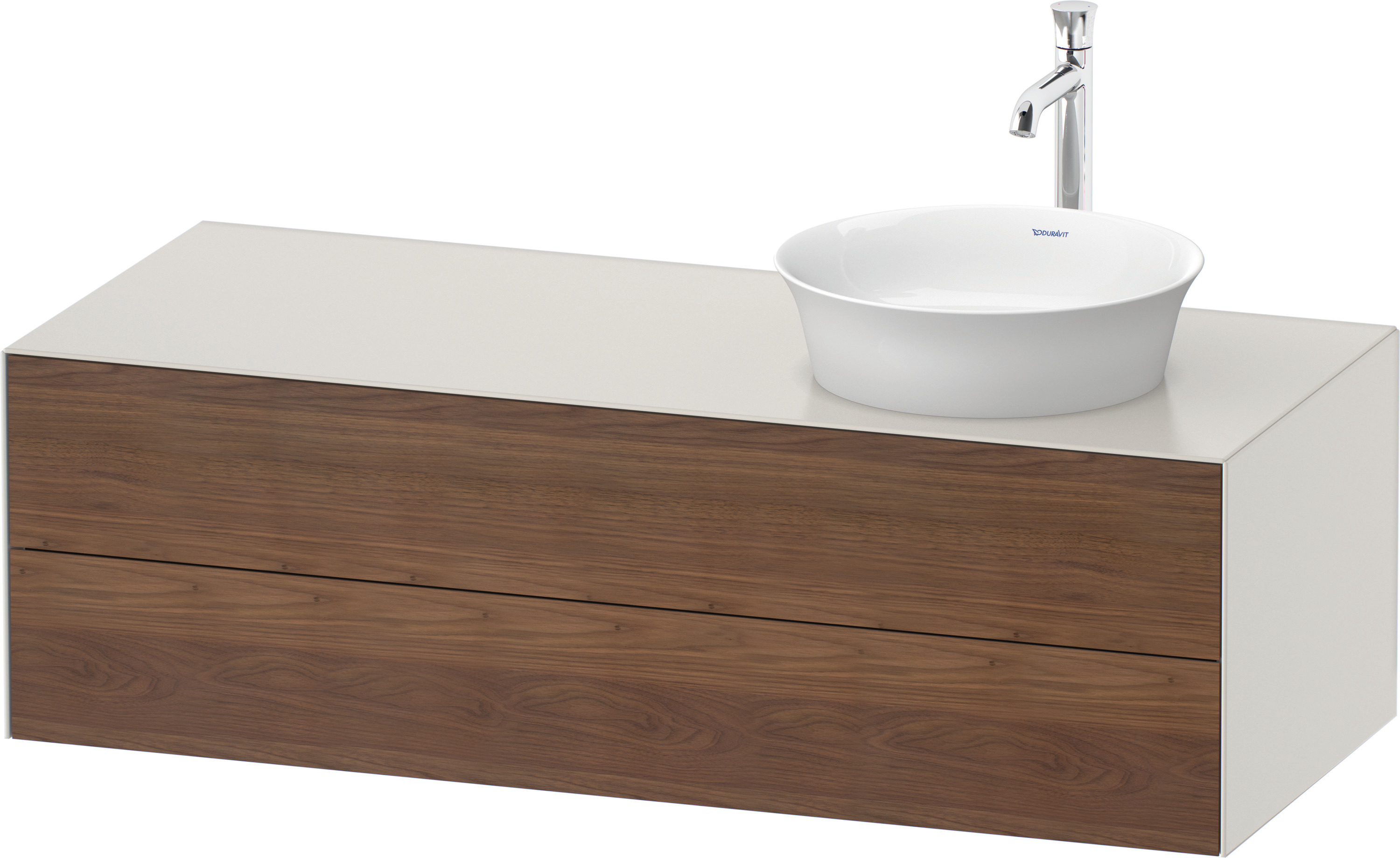 Duravit WTU White Tulip wandh,2 SchKa,B re. 408x1300x550mm,A.Nussb.M/NordicWeiß Sdm