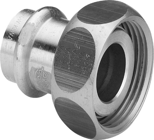 Viega Verschraubung mit SC Profipress G 2661 für Gas in 18mm x G1 3/8 Rotguss