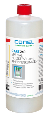CARE 240 Heizkessel-Thermenreiniger 1 L Flasche Spezial f.AlSi-WT CONEL CARE 240 Heizkessel-Thermenreiniger 1 L Flasche Spezial f.AlSi-WT CONEL