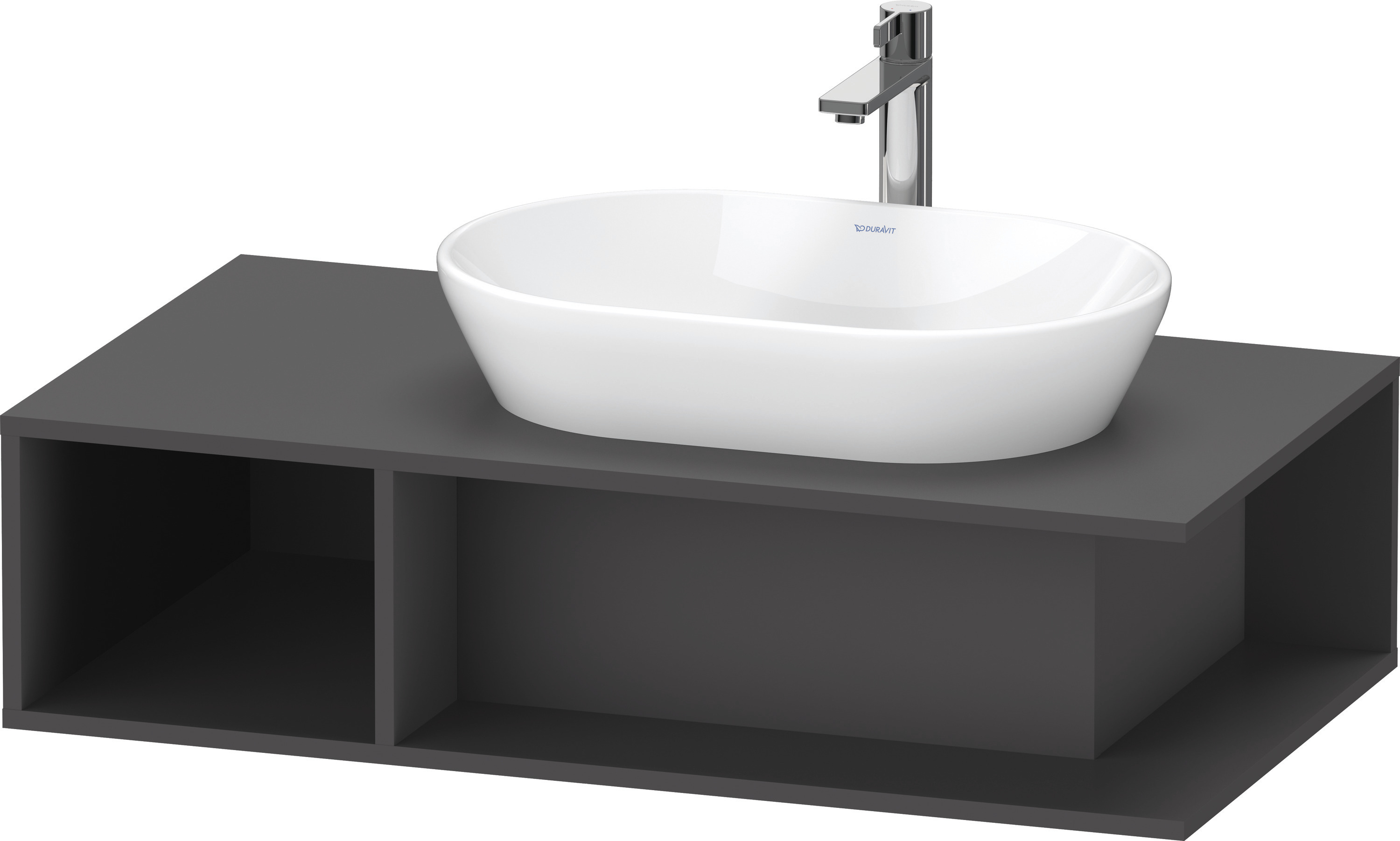 Duravit D-Neo WTU wandh.,1 offenes Fach l., 260x1000x550mm, Graphit Matt