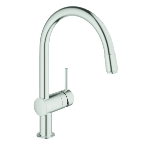 GROHE EH-Spültischbatterie Minta 32918 DN15 herausz. Mousseurauslauf supersteel