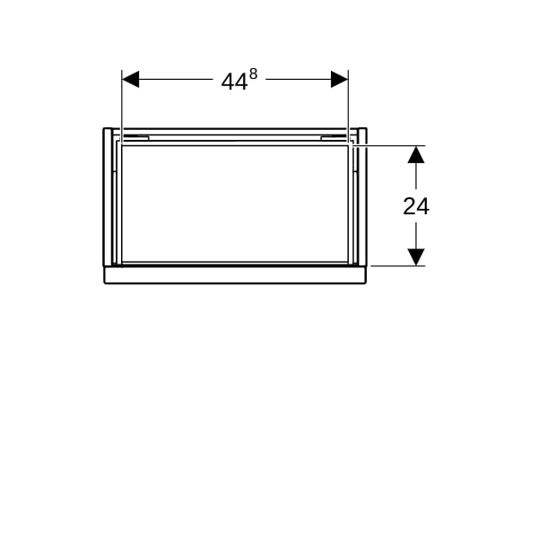 Geberit iCon Unterschrank für HWB, 1 Schubl. 52x41,5x30,7cm, sandgrau