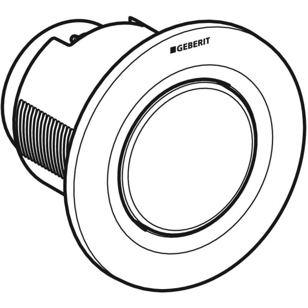 Geberit Typ 01 Fernbetätigung, rund, pmeum. 1-M-Sp., UP-Drücker, chrom matt, Etc