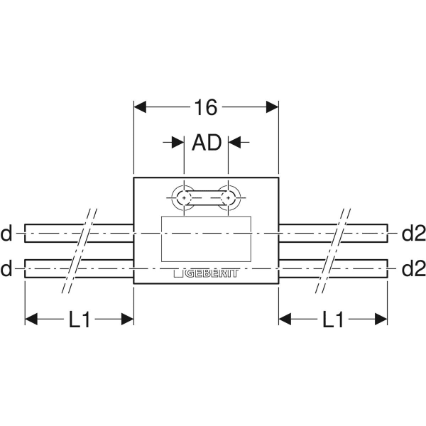 Geberit Anschlussbox Typ T d20-d16-d20