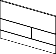 TECEsquare II WC-Betätigungsplatte Zweimengentechnik, Glas signalgr. sat.