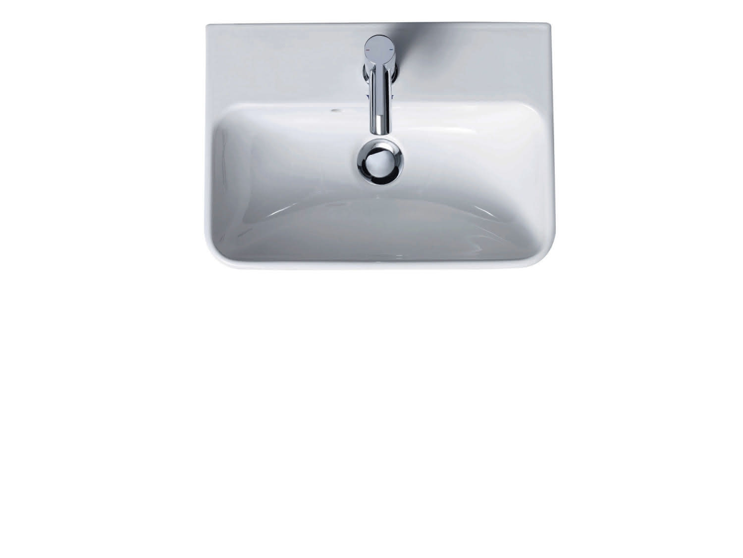 DU Handwaschbecken ME by Starck 450 mm mit ÜL, mit HLB, 1 HL, weiß