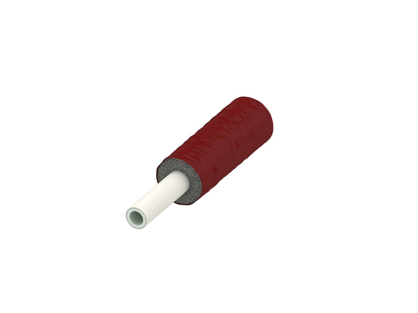 TECElogo Verbundrohr PE-RT/Al 25x2,5 vorgedämmt RS 9, rot, Rolle 50m