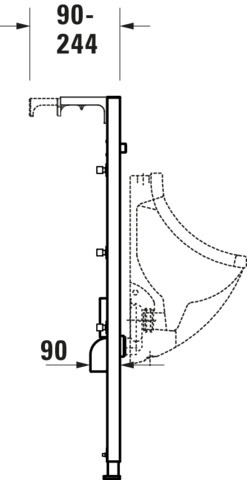 DU DuraSyst.für Urinal,Standard, Bef. Flexibel an Traverse