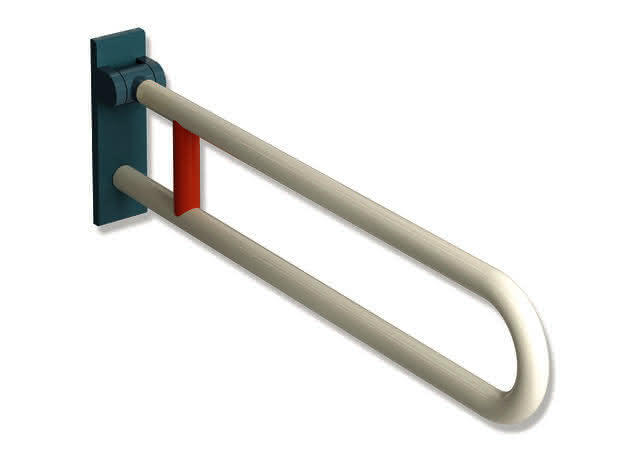 HEWI Stützklappgriff drehb. Ser 801, L:850mm, Stahlkern, Fb. 99/55/36