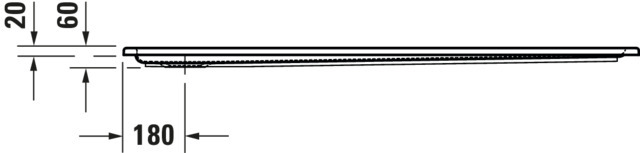 Duravit Starck Slimline Duschw. 1500x800x60mm Weiß