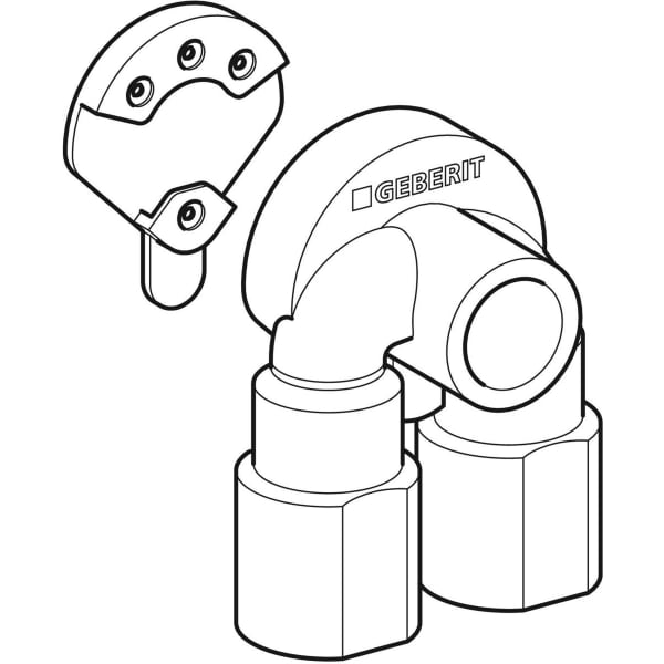 Geberit Schalldämmset zu Doppelanschlusswinkel 90Gr Rp1/2