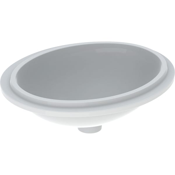 Geberit VariForm Unterbauwaschtisch, oval d:49,5x42cm, o. Hl, o. Ül., gl weiß Tect
