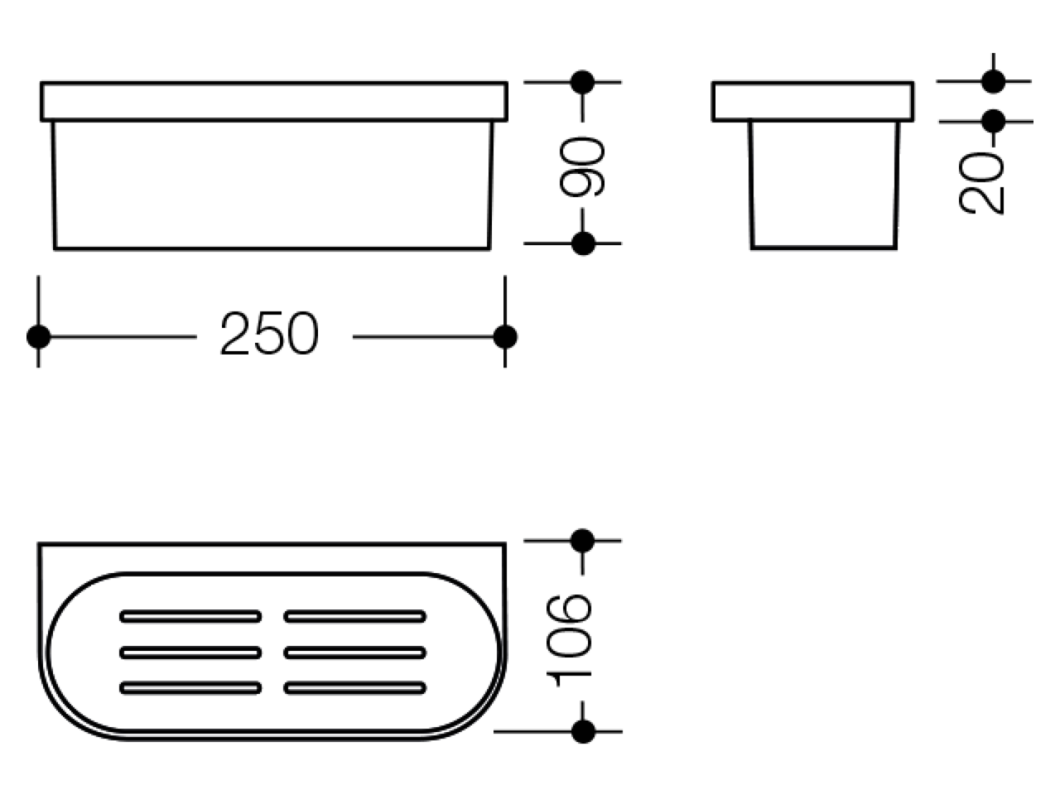 HEWI Duschkorb Sys 800 K, B:250, Halter reinweiß,Eins. farb. anthrazitgr