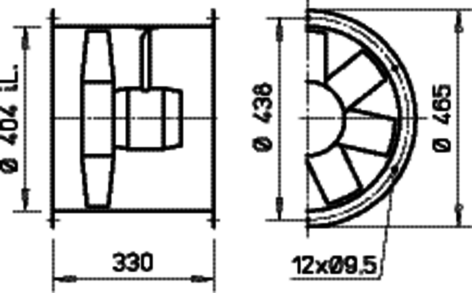 Helios HRFW EC 400 B Axialventilator EC 1-PH 50/60 Hz regelb.