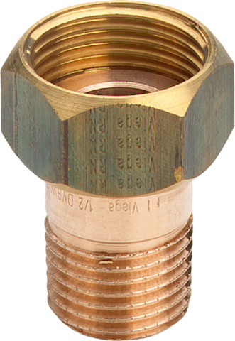 Viega Verschraubung 3335 flachdichtend in R3/4 x G1 Rotguss