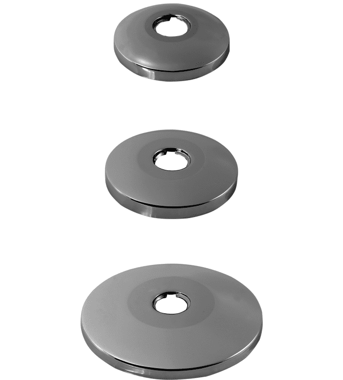 Gewinderosette 90mm x 3/4"(27mm) x 40mm verchromt Gewinderosette 90mm x 3/4"(27mm) x 40mm verchromt