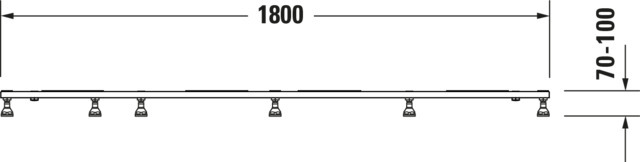 Duravit Fußgestell für Duschwanne Tempano 1800x900mm