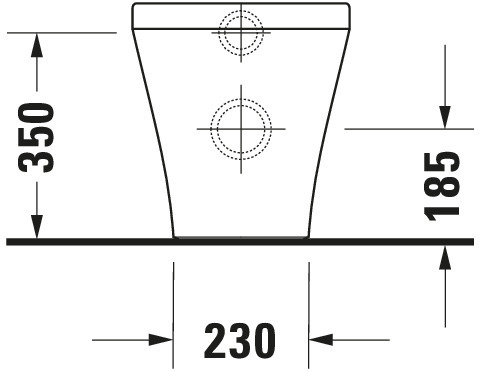 Duravit Stand-WC DuraStyle 570 mm Tiefspüler,Abg.waagr.,BTW,weiß,HYG