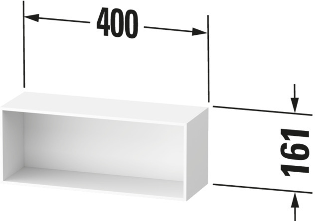 Duravit Wandregal Zencha 140x400x161mm Graphi t Supermatt