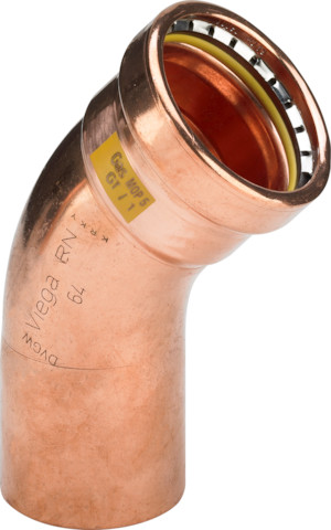 Viega Bogen 45 Grad Profipress G XL 2626.1XL für Gas in 64,0mm Kupfer