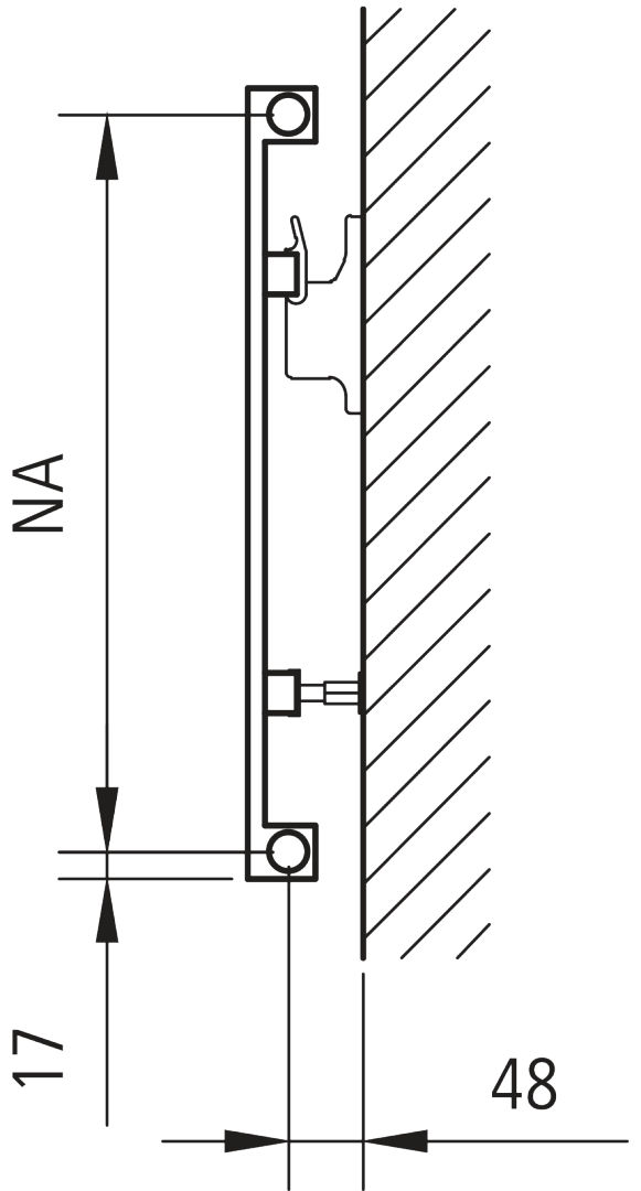 Kermi Heizwand HVN Typ11 BH2200x61x420 QN1228, RAL9016, 6 bar, ANB12