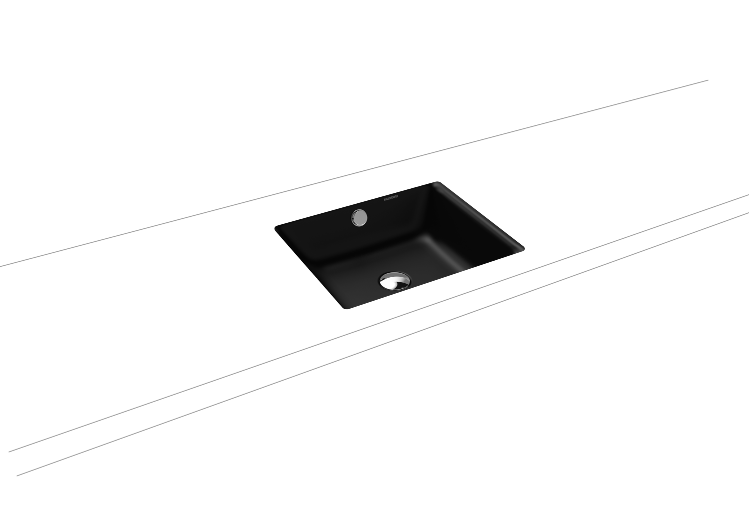 KA WB PURO UNTERBAUWASCHTISCH Mod.3159, 460x385mm,sm100,PEFF,AD,mÜL,chr