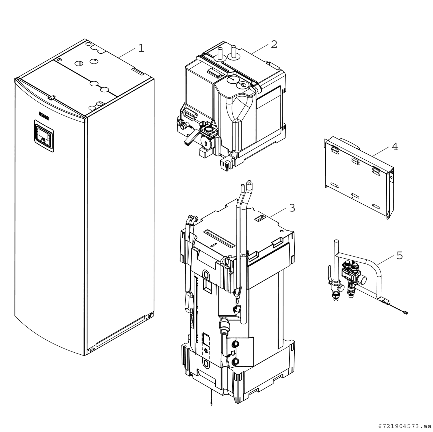 BOSCH Luft/Wasser-Wärmepumpe Compress CS3400iAWS 10 M, Inneneinh. mit Speicher