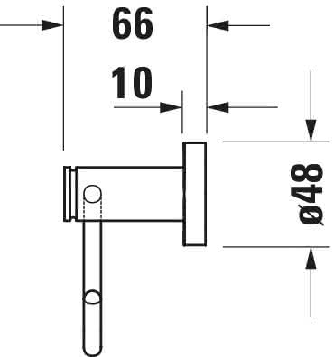 DU D-Code Papierrollenhalter 165x165x99 mm, Chrom