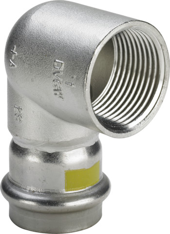 Viega Winkel mit SC Sanpress Inox G 0214.2 für Gas in 18mm x Rp1/2 Edelstahl