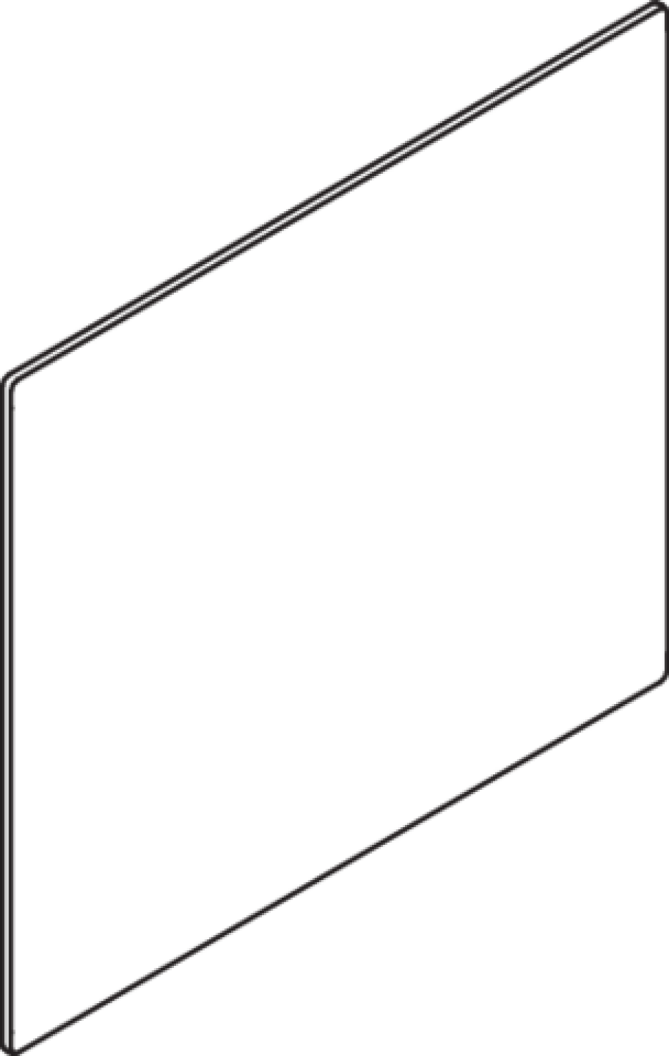 HEWI Spiegel, 450 x 400mm, ESG mit Splitterschutz