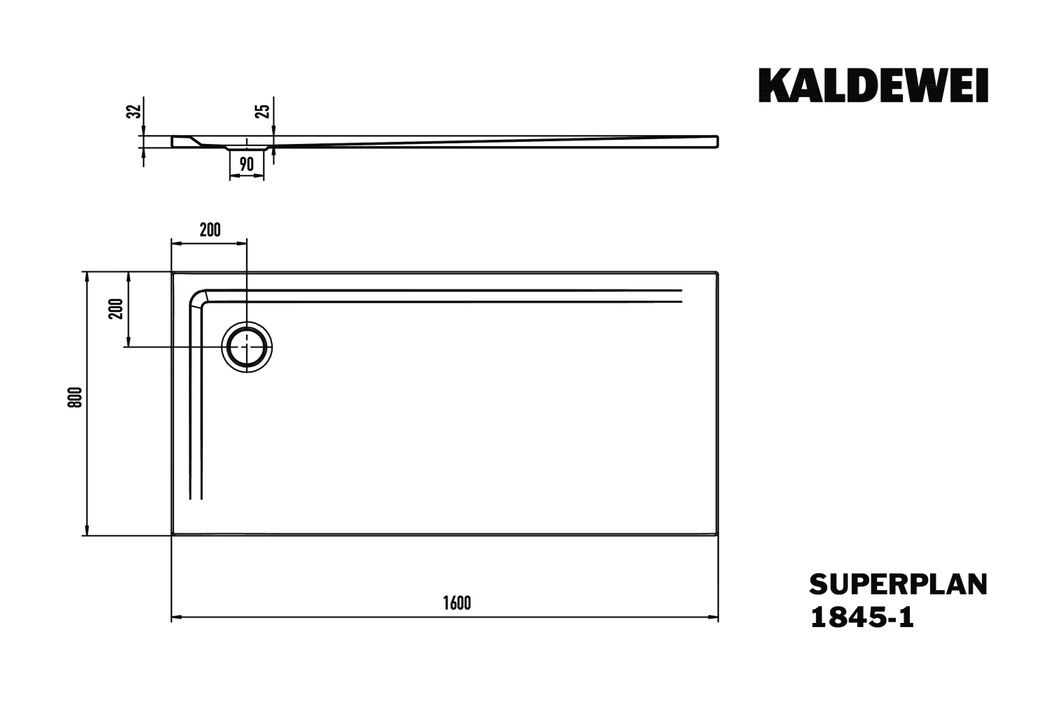 KA DW SUPERPLAN Mod.1845-1,800x1600mm, alpinweiß matt,Secure Plus