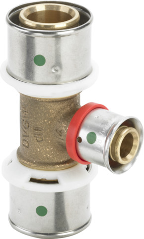 Viega T-Stück Fonterra 1218.3 in 32x17x32mm Rotguss