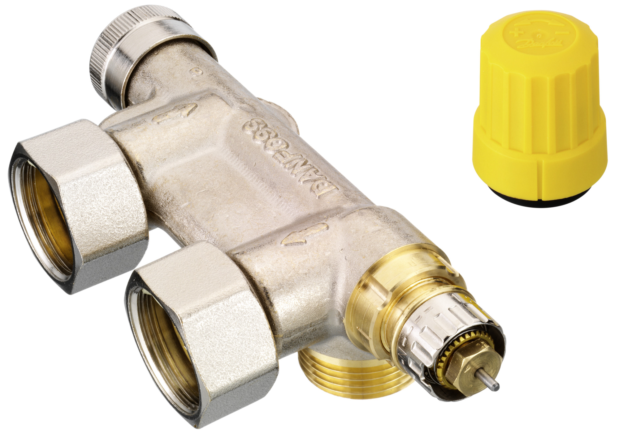 Danfoss Anschlussarmatur VHS-UN Heizkörper G 3/4, Eck, vernickelt