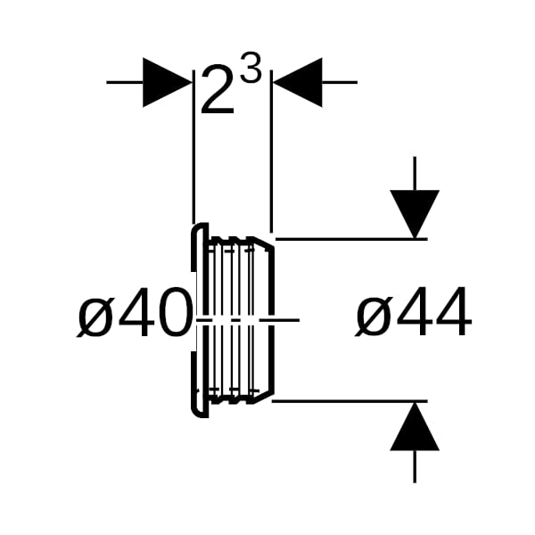 Geberit Manschette EPDM für d50 d 40x44 mm