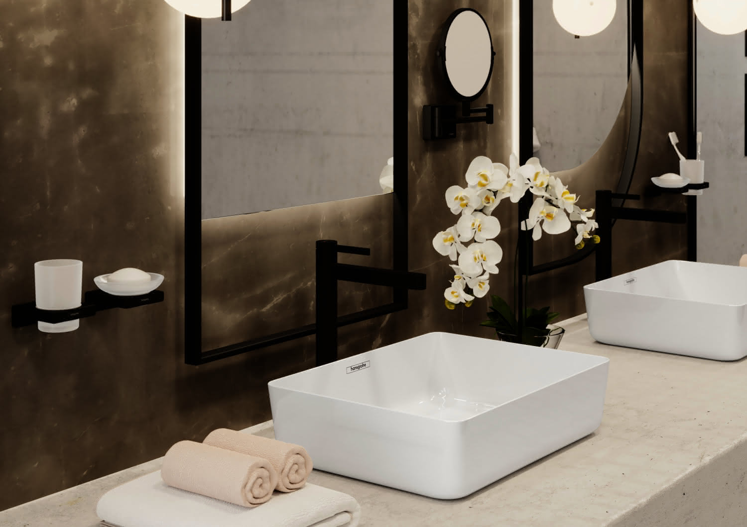 Hansgrohe Waschtischmischer 260 Finoris Highriser mattschwarz