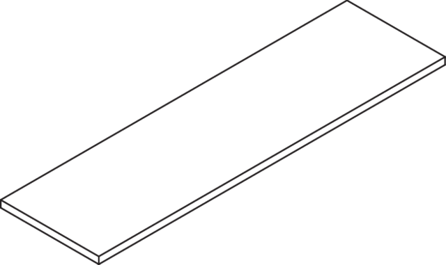 HEWI Glasplatte Ser 477 aus Klarglas, 407mm breit