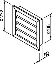 Helios WSG 200 Wetterschutzgitter Aluminium natur eloxiert