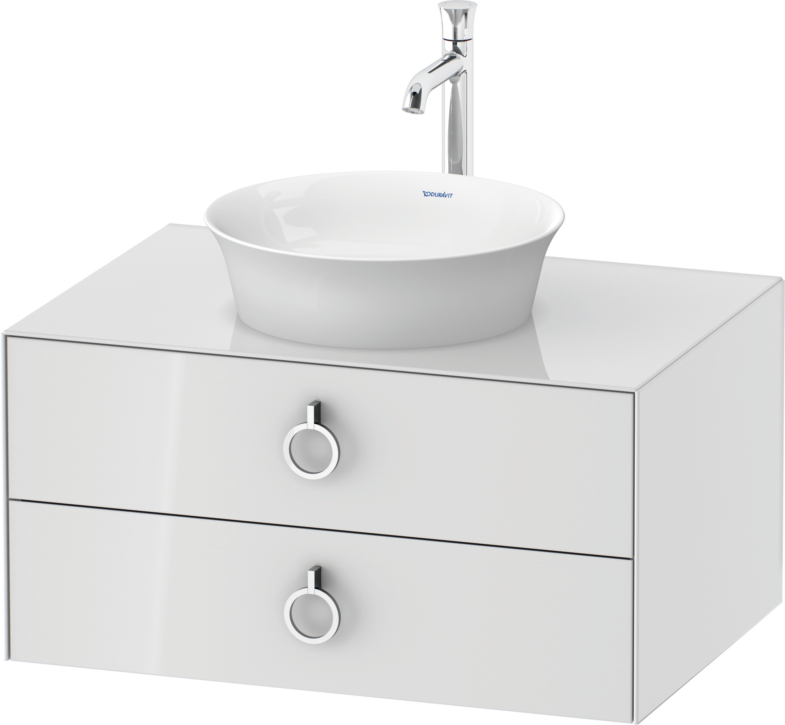 Duravit WTU wandh.White Tulip,2Schk.,m.Griff 408x800x550,Weiß Hochglanz ohne ES