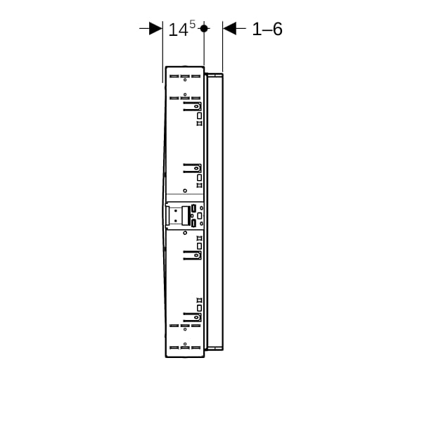Geberit Rohbaubox für Geberit ONE SPS B: 105cm, H: 90cm