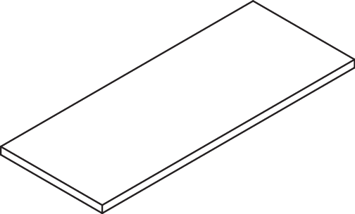 HEWI Glasplatte Ser 477 aus Klarglas, 287mm breit