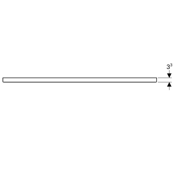 Geberit Griff, B:120cm weiß matt