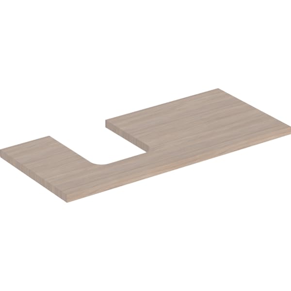 Geberit ONE WT-Pl. Aus li für AWT Schalenform 105x3x47cm, Eiche